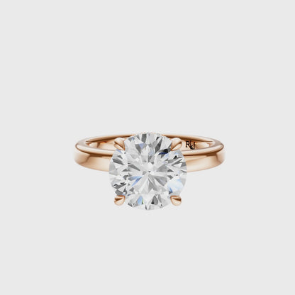 Round Elegant 2.7mm Band Signature Hidden Halo Setting
