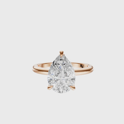 Pear Accented Tulip Solitaire Setting