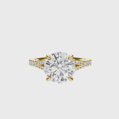 Round Traditional Split-Shank Cathedral Setting