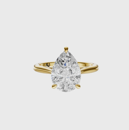 Pear Cathedral Solitaire Setting