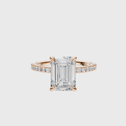 Emerald Traditional Accented Tulip Sparkler Setting