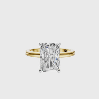 Radiant Mixed Metal Tulip Basket Solitaire Setting