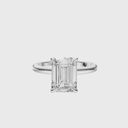 Emerald Accented Tulip Solitaire Setting