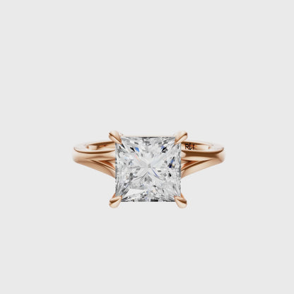 Princess Split-Shank Cathedral Solitaire Setting