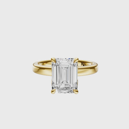 Emerald Tulip 2.7mm Band Solitaire Setting