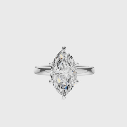 Marquise Elegant 2.7mm Band Signature Hidden Halo Setting