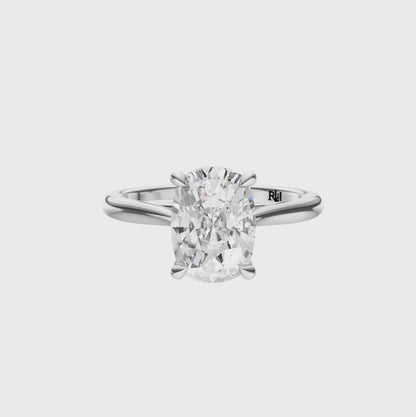 Cushion Cathedral Solitaire Setting
