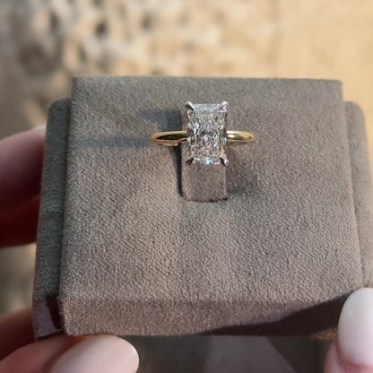 Radiant Mixed Metal Tulip Basket Solitaire Setting