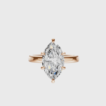 Marquise Elegant 2.7mm Band Signature Hidden Halo Setting