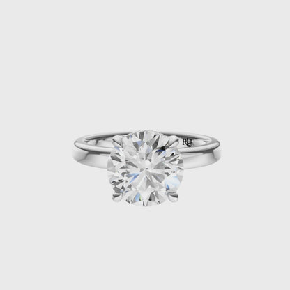 Round Elegant 2.7mm Band Signature Hidden Halo Setting