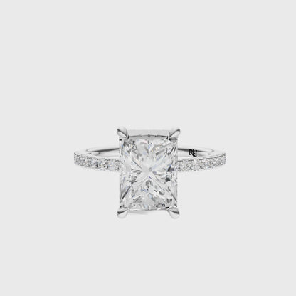 Princess Traditional Tulip Hidden Halo Setting