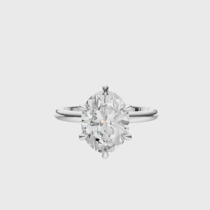 Oval Signature Minimal Solitaire Setting