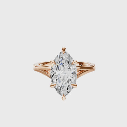 Marquise Split-Shank Cathedral Solitaire Setting