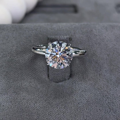 3.08 Carat Round Lab Diamond Solitaire Ring