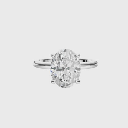 Oval Elegant Solitaire Setting