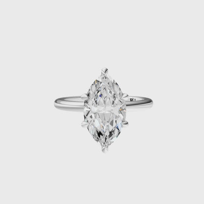 Marquise Elegant Signature Hidden Halo Setting