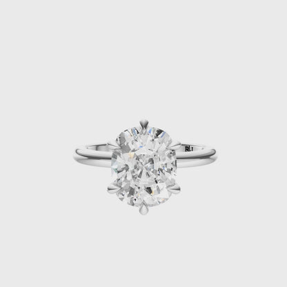 Cushion Signature Minimal Solitaire Setting