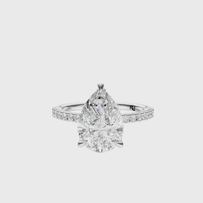 Pear Traditional Accented Tulip Sparkler Setting