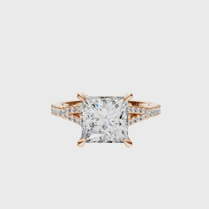Princess Traditional Split-Shank Cathedral Setting