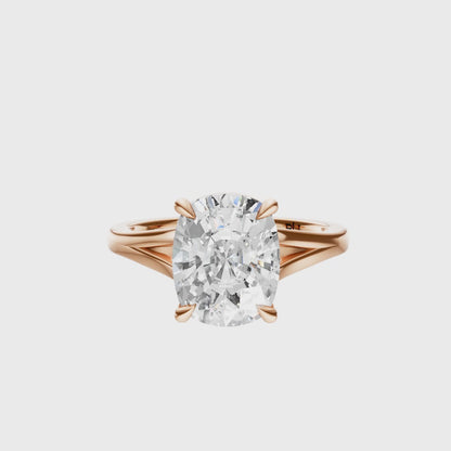 Cushion Split-Shank Cathedral Solitaire Setting