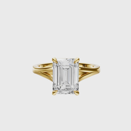Emerald Split-Shank Cathedral Solitaire Setting
