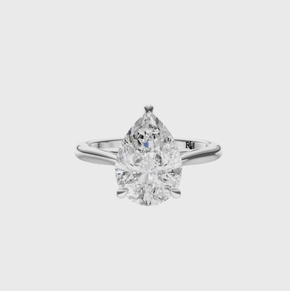 Pear Cathedral Solitaire Setting