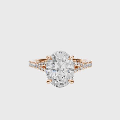 Oval Traditional Split-Shank Cathedral Setting
