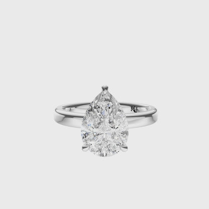 Pear 2.7mm Elegant Solitaire Setting