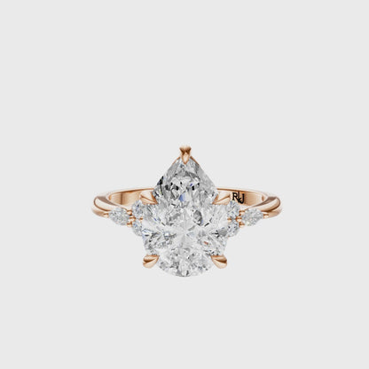 Pear Cluster Elegance Setting
