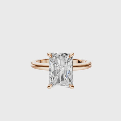 Radiant Accented Tulip Solitaire Setting