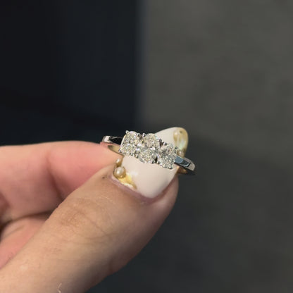 Dainty Three-Stone Oval Ring