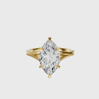 Marquise Split-Shank Cathedral Solitaire Setting