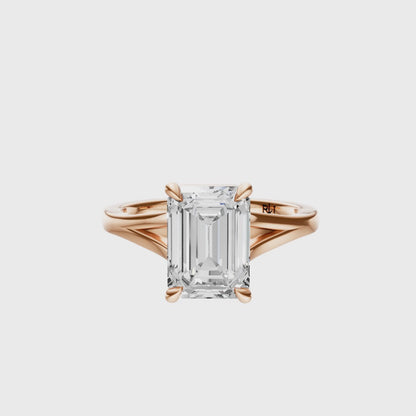 Emerald Split-Shank Cathedral Solitaire Setting