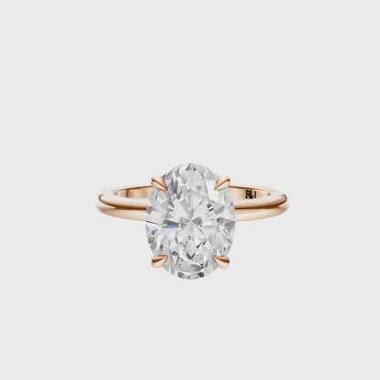 Oval Accented Tulip Solitaire Setting