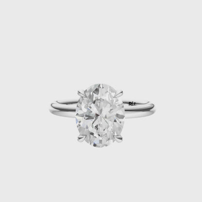 Oval Deleted Bridge Solitaire Setting