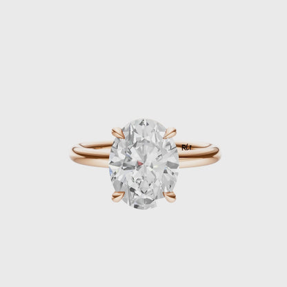 Oval Deleted Bridge Solitaire Setting