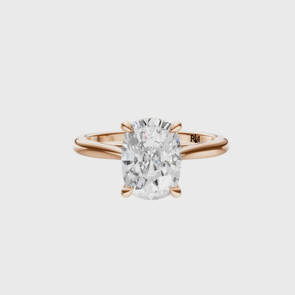 Cushion Cathedral Solitaire Setting