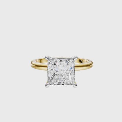 Princess Mixed Metal Elegant Solitaire Setting