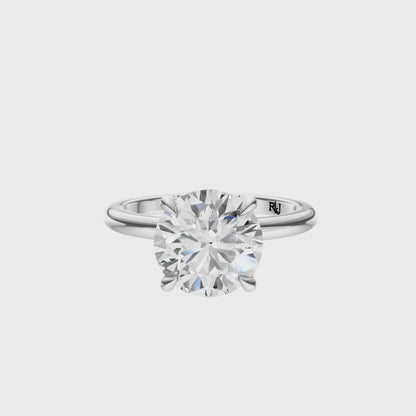 Round Accented Tulip Solitaire Setting