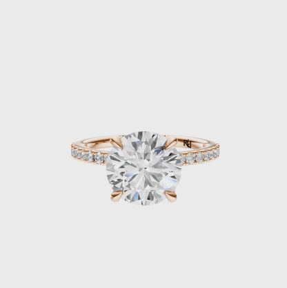 Round Traditional Accented Tulip Sparkler Setting