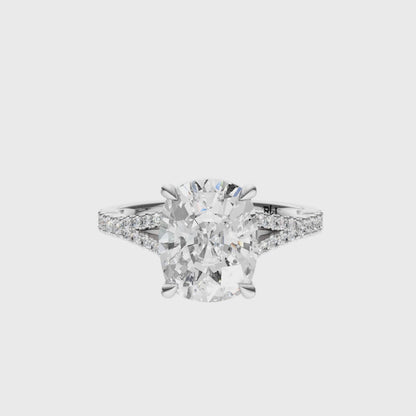 Cushion Traditional Split-Shank Cathedral Setting