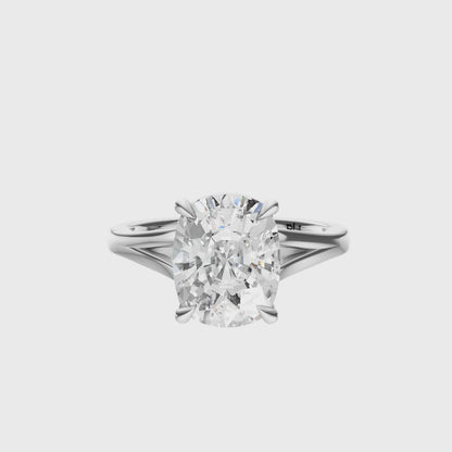 Cushion Split-Shank Cathedral Solitaire Setting