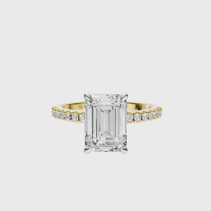 Emerald Mixed Metal Traditional Elegance Setting