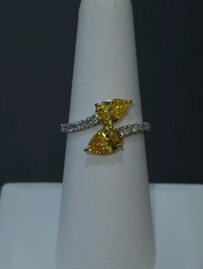 1.9ctw 14kt White Gold Aurora Bypass Ring (SKU: RGF-181-5)