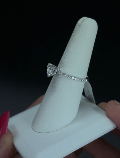 1.47ctw Heart Lab Diamond 14kt White Gold Ring RGF-218-1