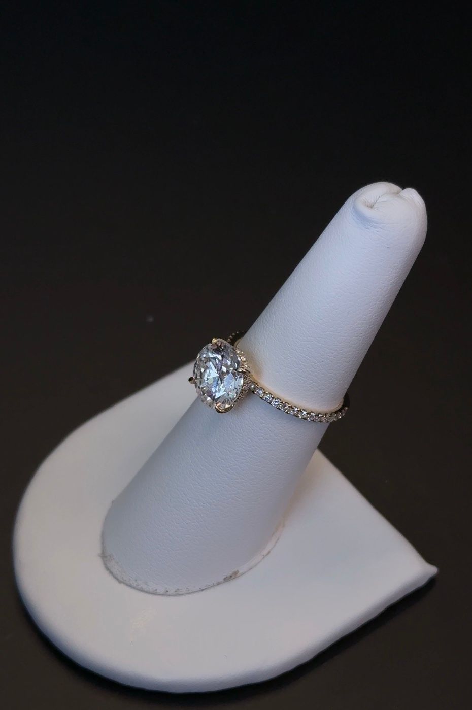 3.00 carat E VVS2 Round Lab Diamond Ring 14kt Yellow Gold RGF-248-3