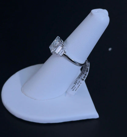 2.05ct Radiant E VS1 Lab Diamond 14kt White Gold Three-Stone Ring RGF-336-1