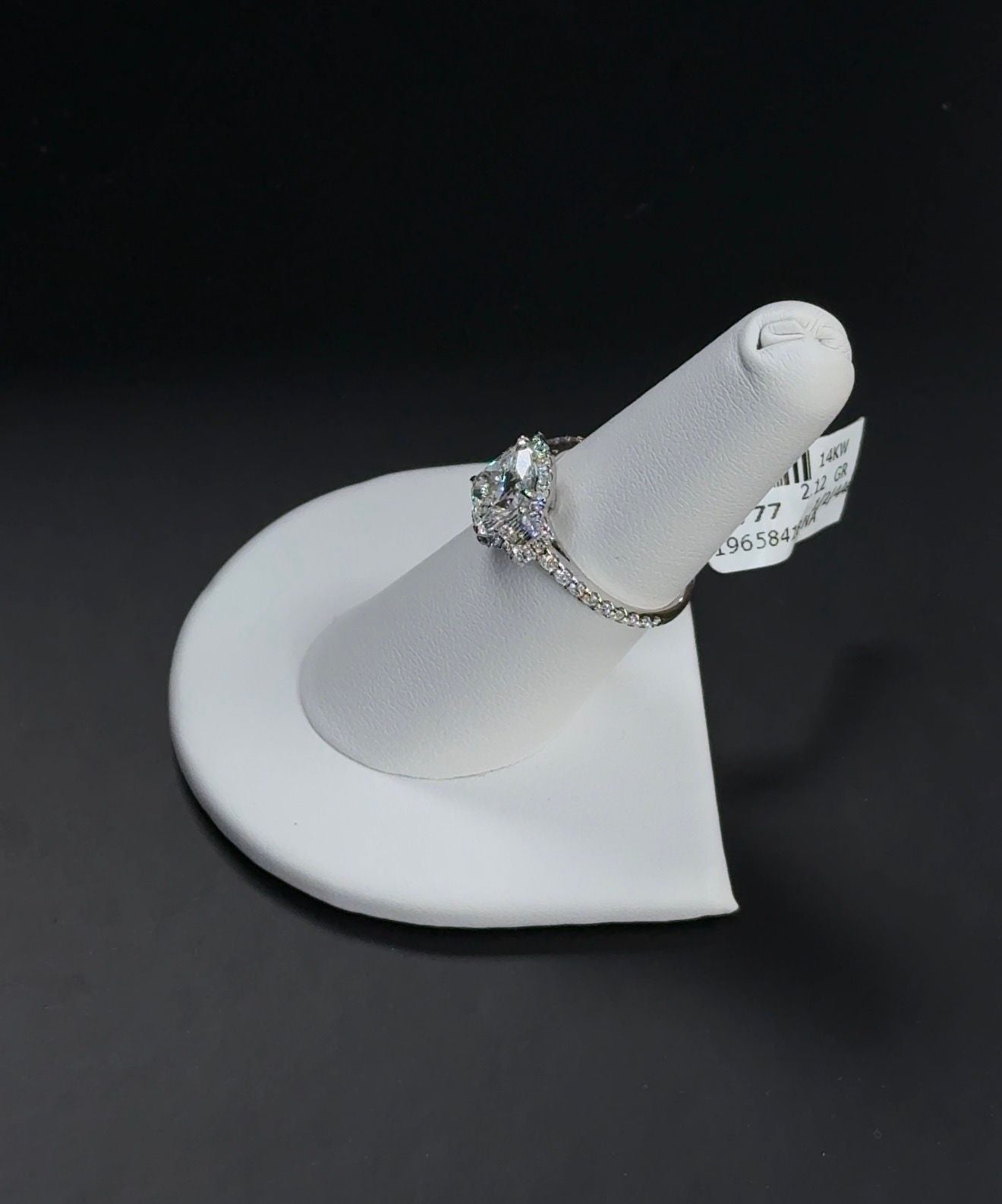 2.04ct Cushion Lab Diamond E VS1 14kt White Gold Ring RGF-352-2