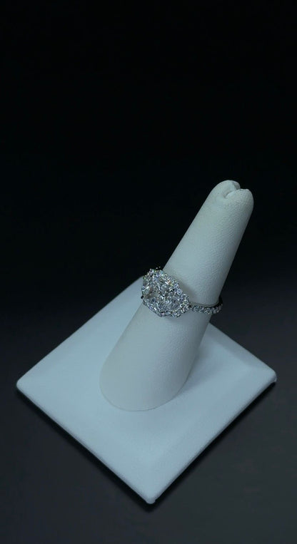 2.53ct Radiant Lab Diamond D VVS2 14kt White Gold Ring RGF-370