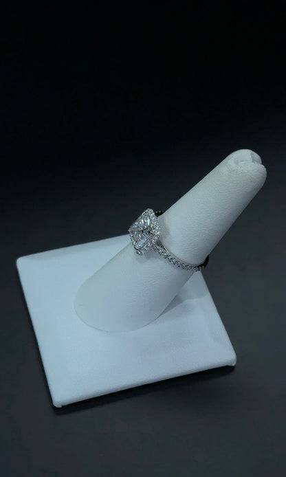 2.54ct Radiant Lab Diamond D VVS2 14kt White Gold Ring RGF-371
